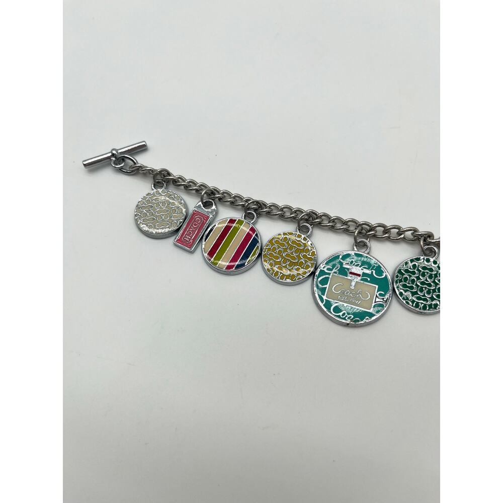COACH Y2K VINTAGE Charm Bracelet with 9 Pieces, Silver - Picture 5 of 10